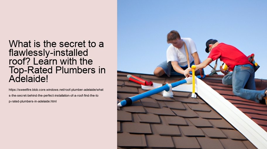 What's the secret behind the perfect installation of a Roof? Find the top rated plumbers in Adelaide.